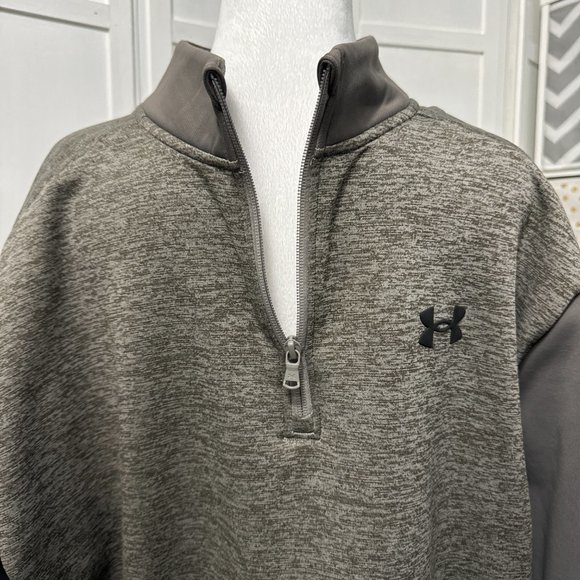 Men's UnderArmour Fleece 3/4 zip XXLT - Picture 3 of 4